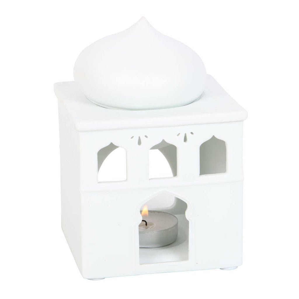 Brûle-huile et porte-encens en forme de mosquée