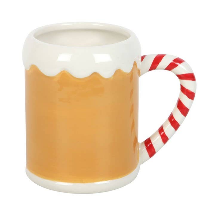Gingerbread House &amp; Candy Cane 3D Mug
