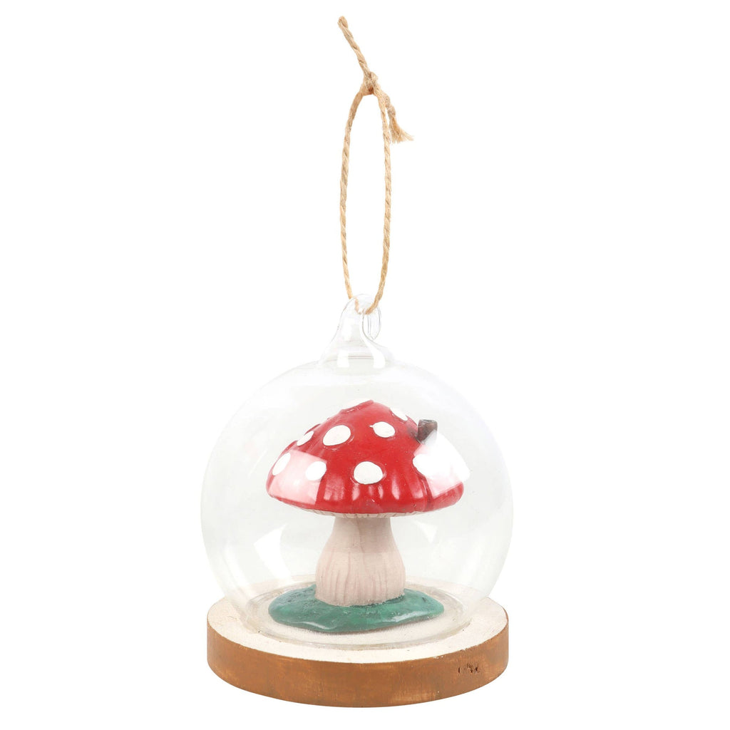 Décoration suspendue en forme de dôme en verre Mushroom House | Design e regali originali