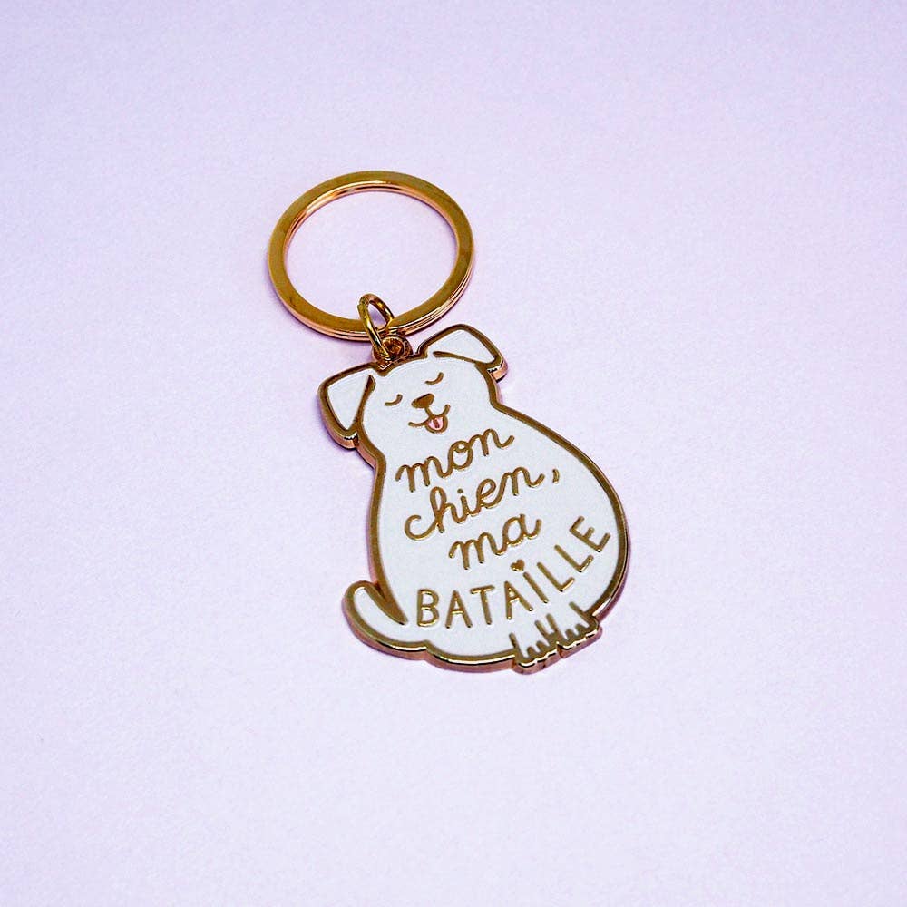 Porte-Clés "Mon Chien, Ma Bataille" | Designproducten en originele cadeaus