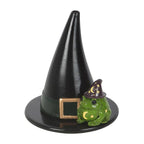 Porte-encens cône Halloween crapaud magique et chapeau de sorcière