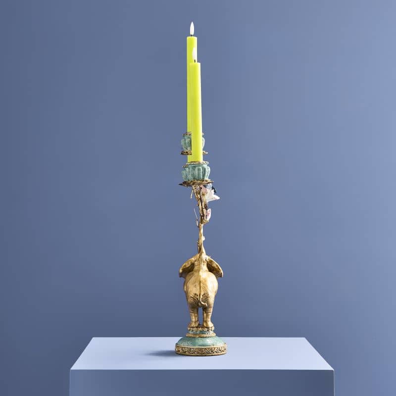 Chandelier éléphant or, poly/métal 28 x 11 x 46,5 cm