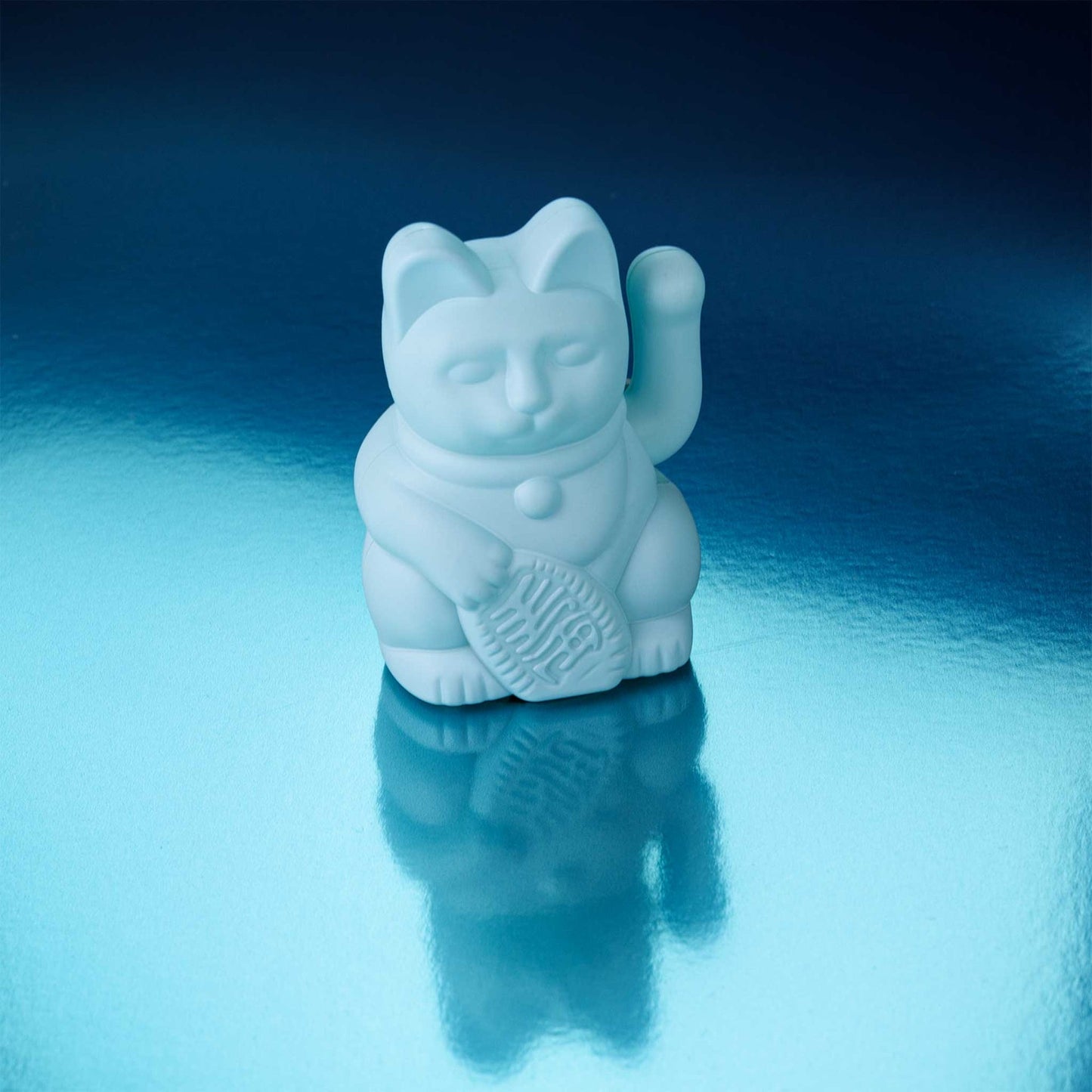 Mini Solar Light Blue Lucky Cat