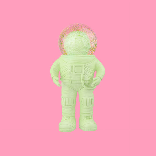 boule a neige astronaute vert
