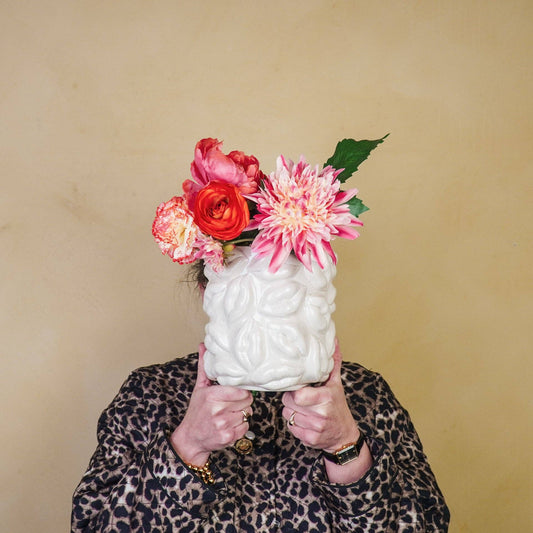 Topf – Küsse – Keramik – Beige – 17,5 x 17,5 x 17,5 cm