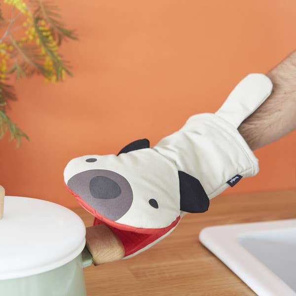 Ofenhandschuh Hund „Woof!“