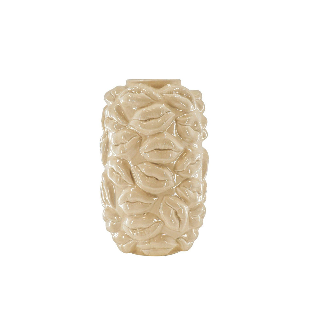 Vase - Bisous - Céramique - Beige - 17x17x27cm | Design e regali originali