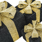 Cadeau de Noël LED - S3 - Polystyrène - Noir/Or - 15/20/25 cm | Design e regali originali