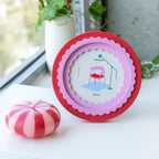 Cadre Photo Rond Rouge Brillant Helio Ferretti Vue 1