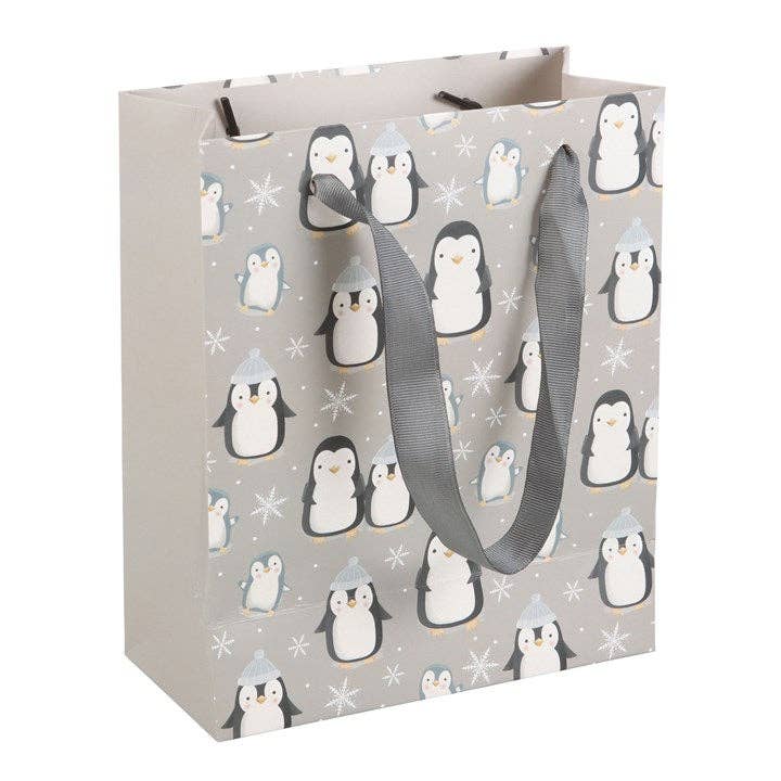 Sac Cadeau Pingouin d’Hiver (23 cm)