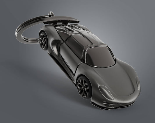 porte cles supercar noire metalmorphose