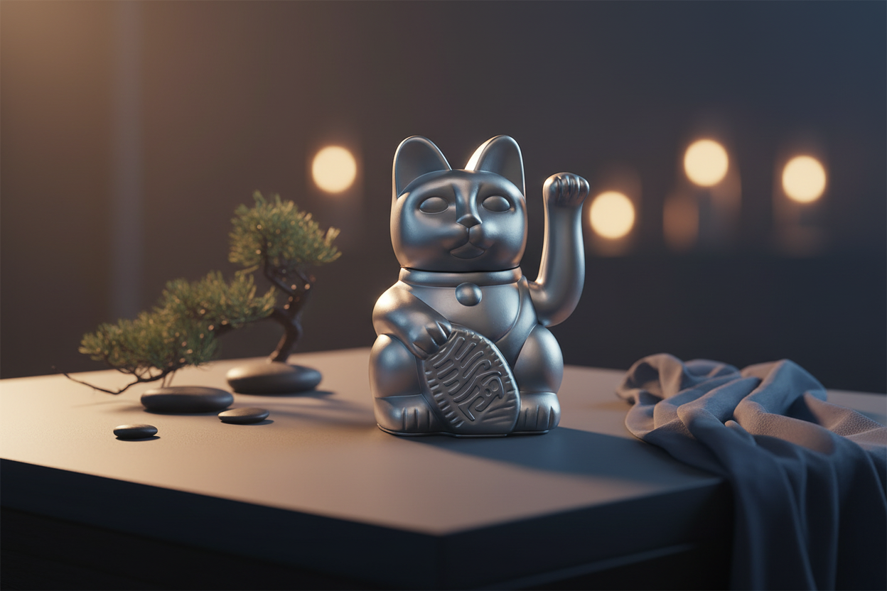 Chat Chanceux Argent | Designproducten en originele cadeaus