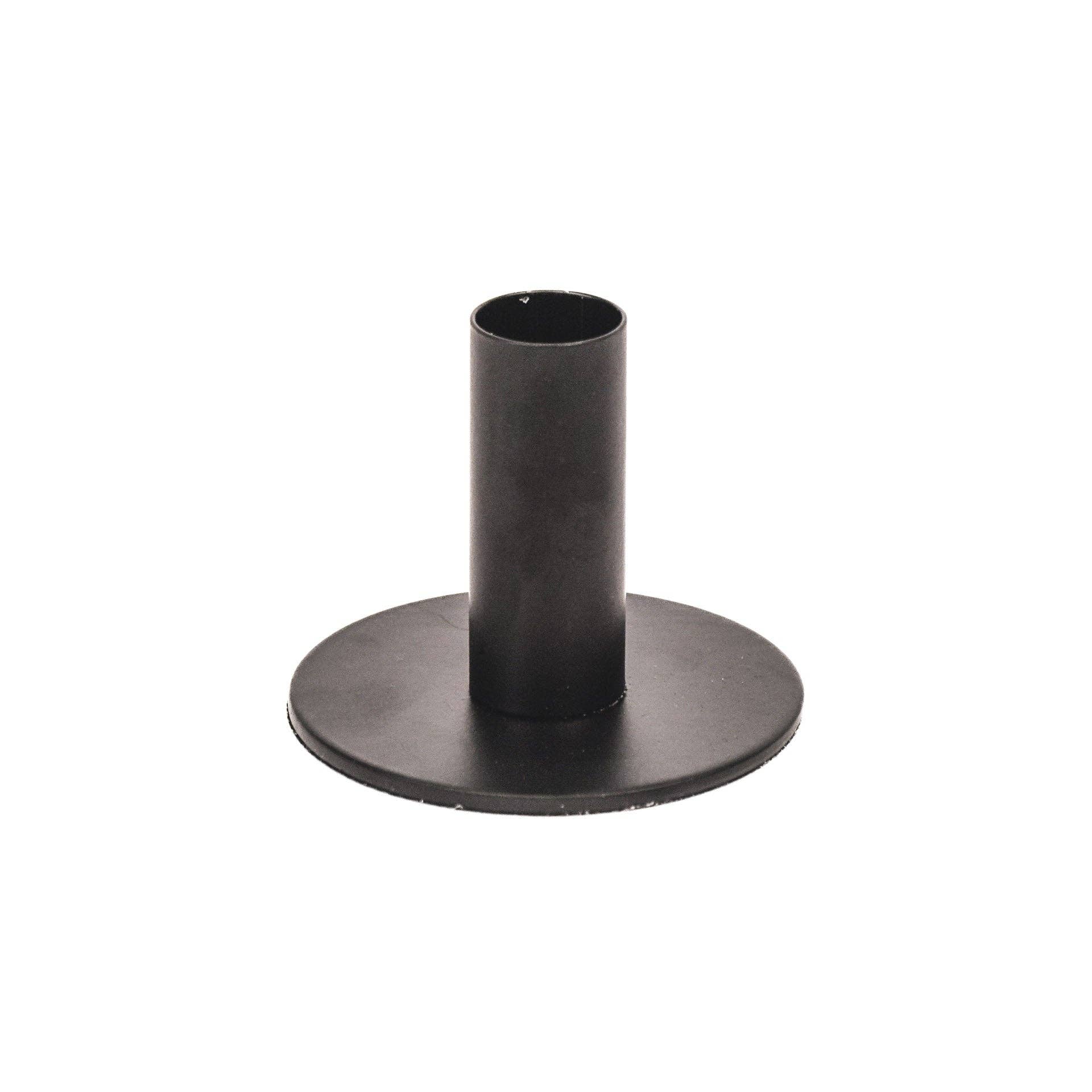 Bougeoir - Basique - Métal - Noir - 8x8x6,5cm