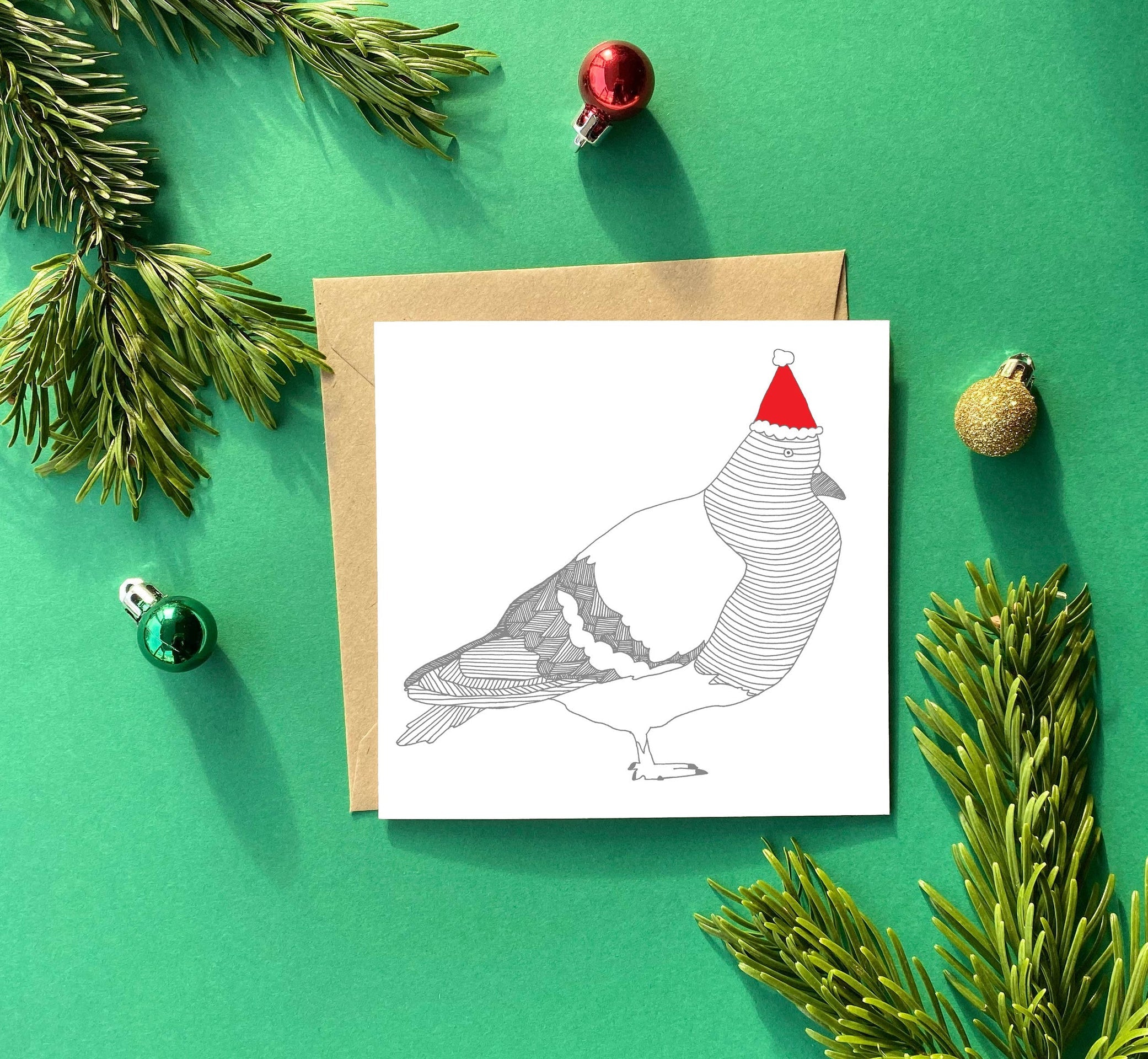 Carte de vœux Pigeon de Noël | Designproducten en originele cadeaus