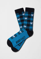 Chaussettes BeSnoopy Tartan bleu – Besocks