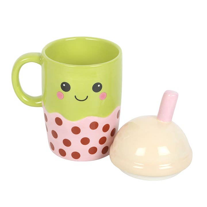 Kawaii Bubble Tea Tumbler with Lid