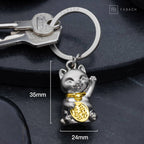porte cles chat chanceux maneki neko fabach 