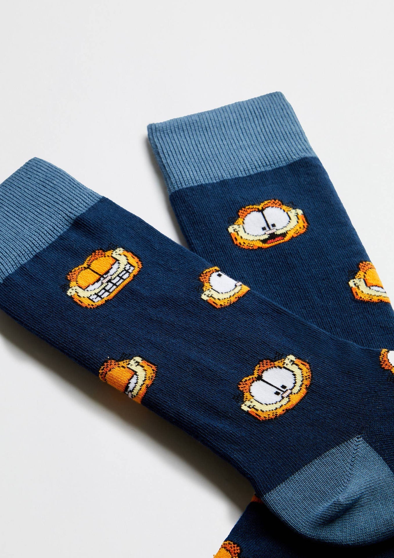 Chaussettes BeGarfield Faces Navy | Design e regali originali