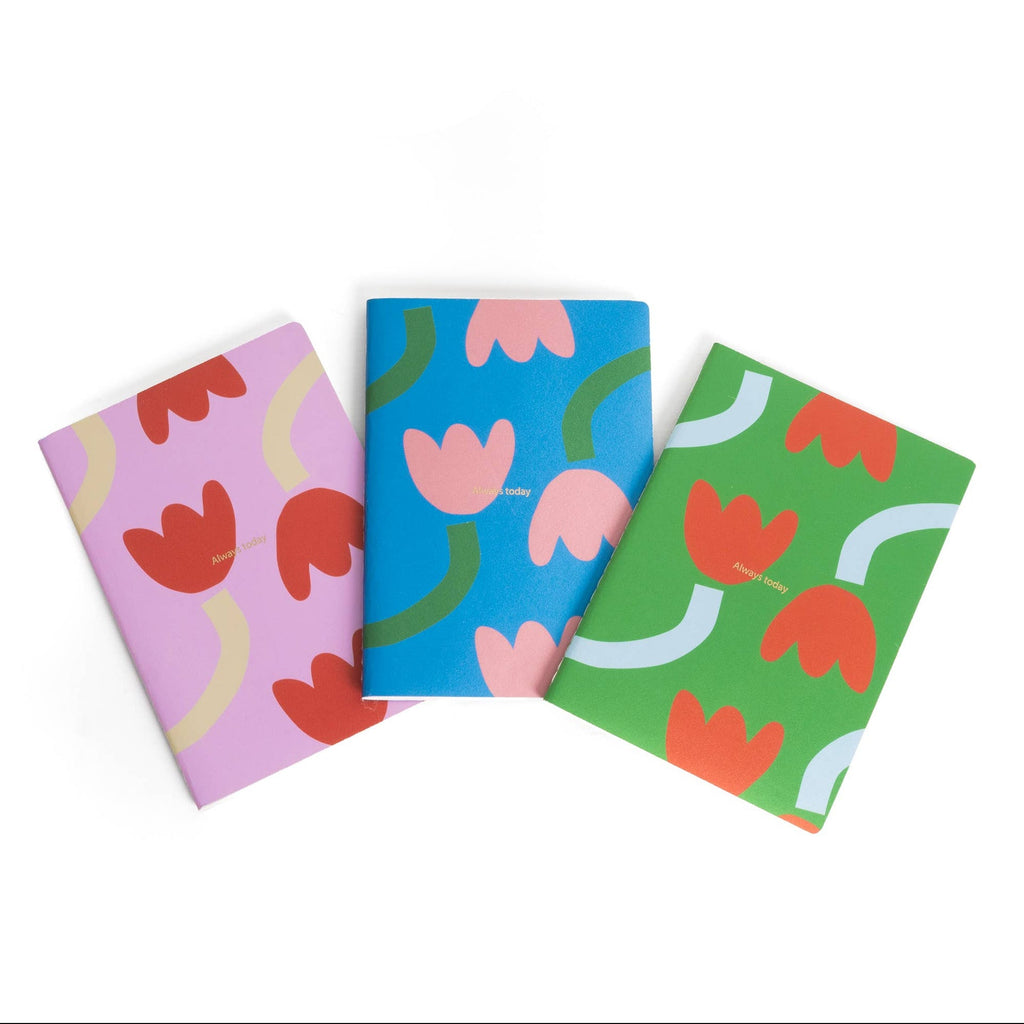 Carnet A5 Tulipes Vert Helio Ferretti Vue 2