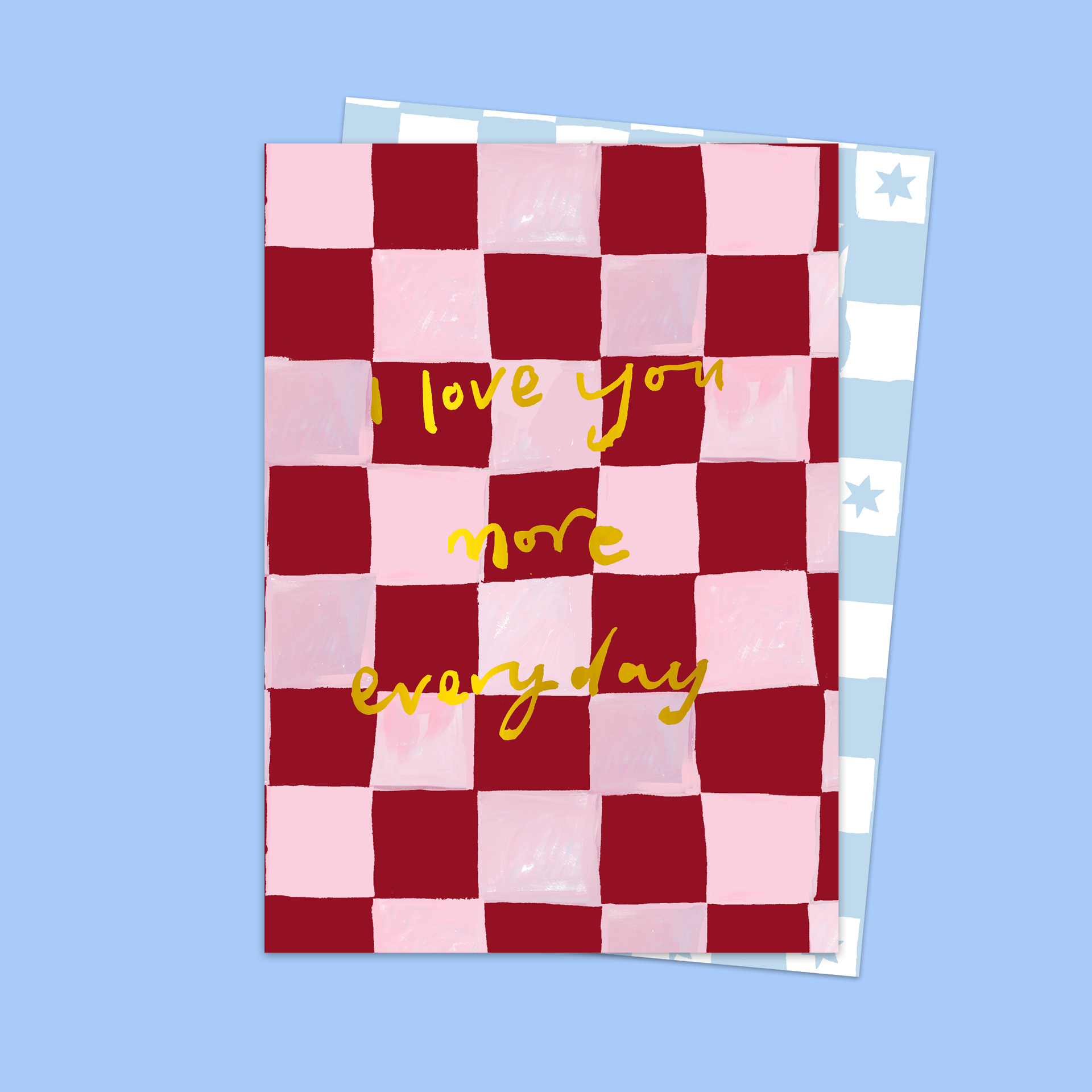 Karte „Ich liebe dich jeden Tag mehr“