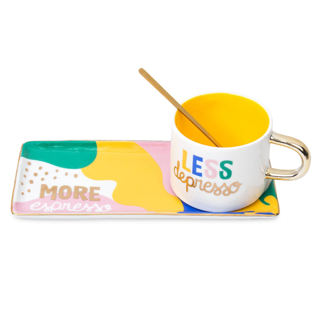 Ensemble de Plateau et Tasse Peint à la Main Helio Ferretti Vue 2