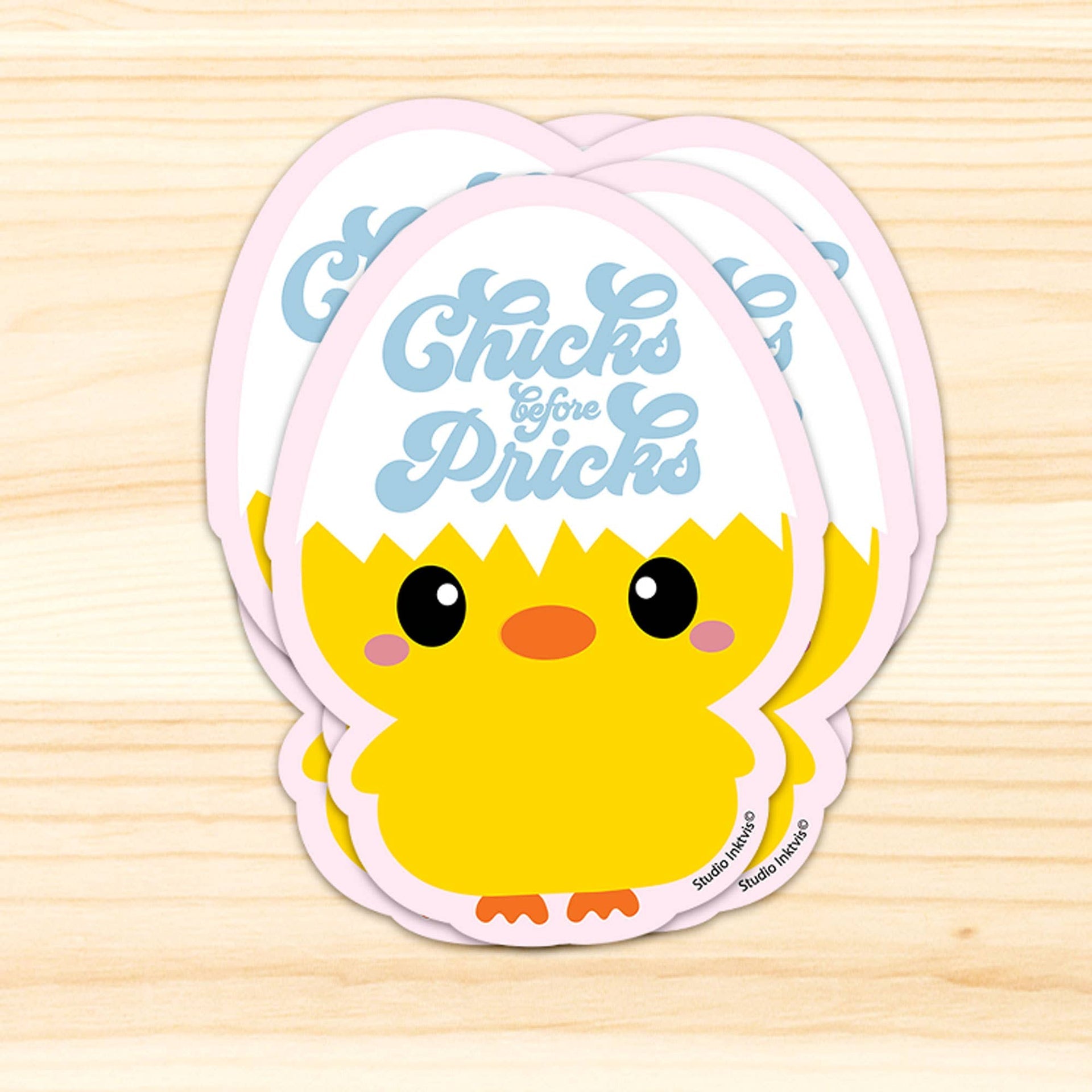 Autocollants Poussin « Chicks before Pricks » | Designproducten en originele cadeaus