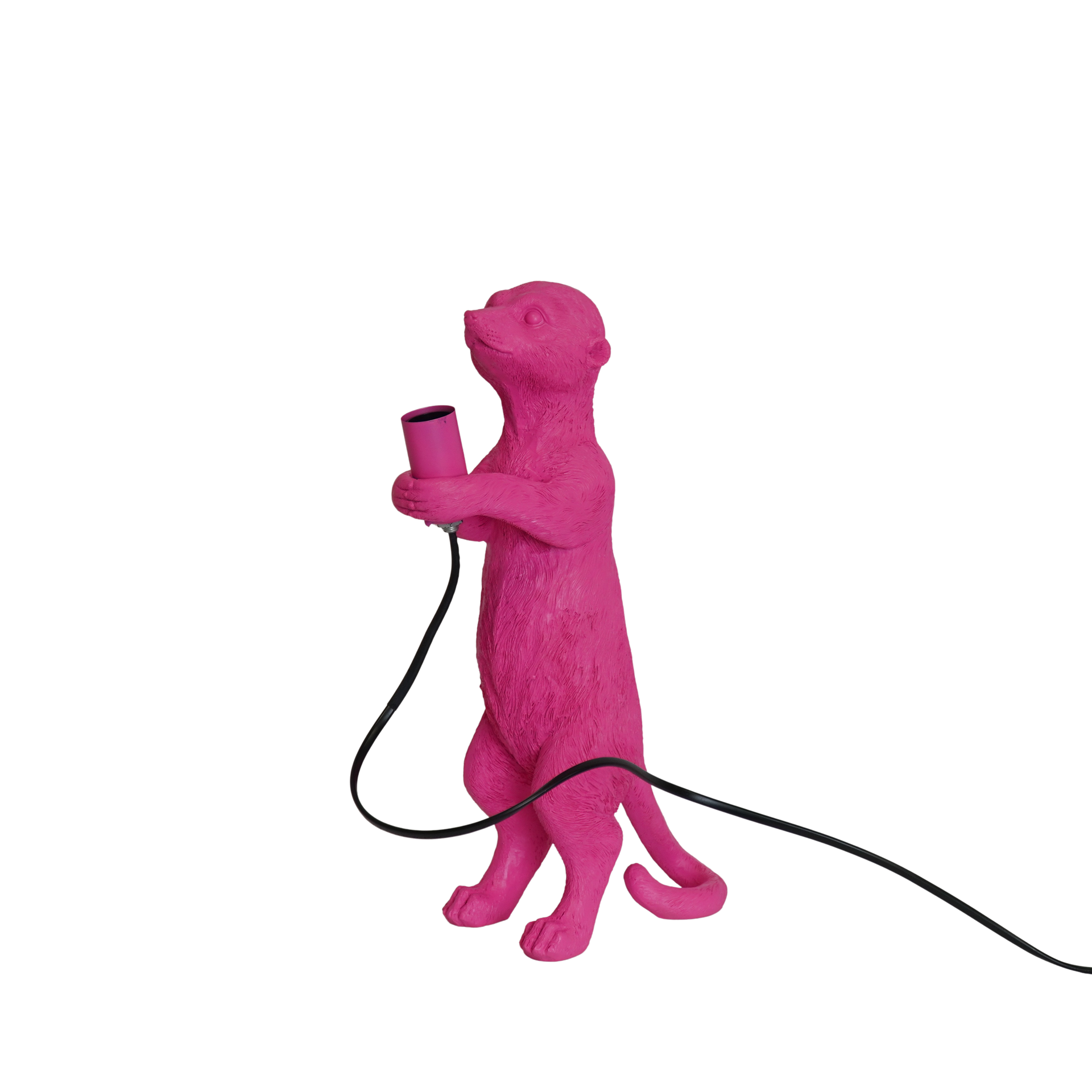 Lampe de table - Suricate - Résine - Rose - 15x10x38cm | Design-lahjat ja sisustustuotteet