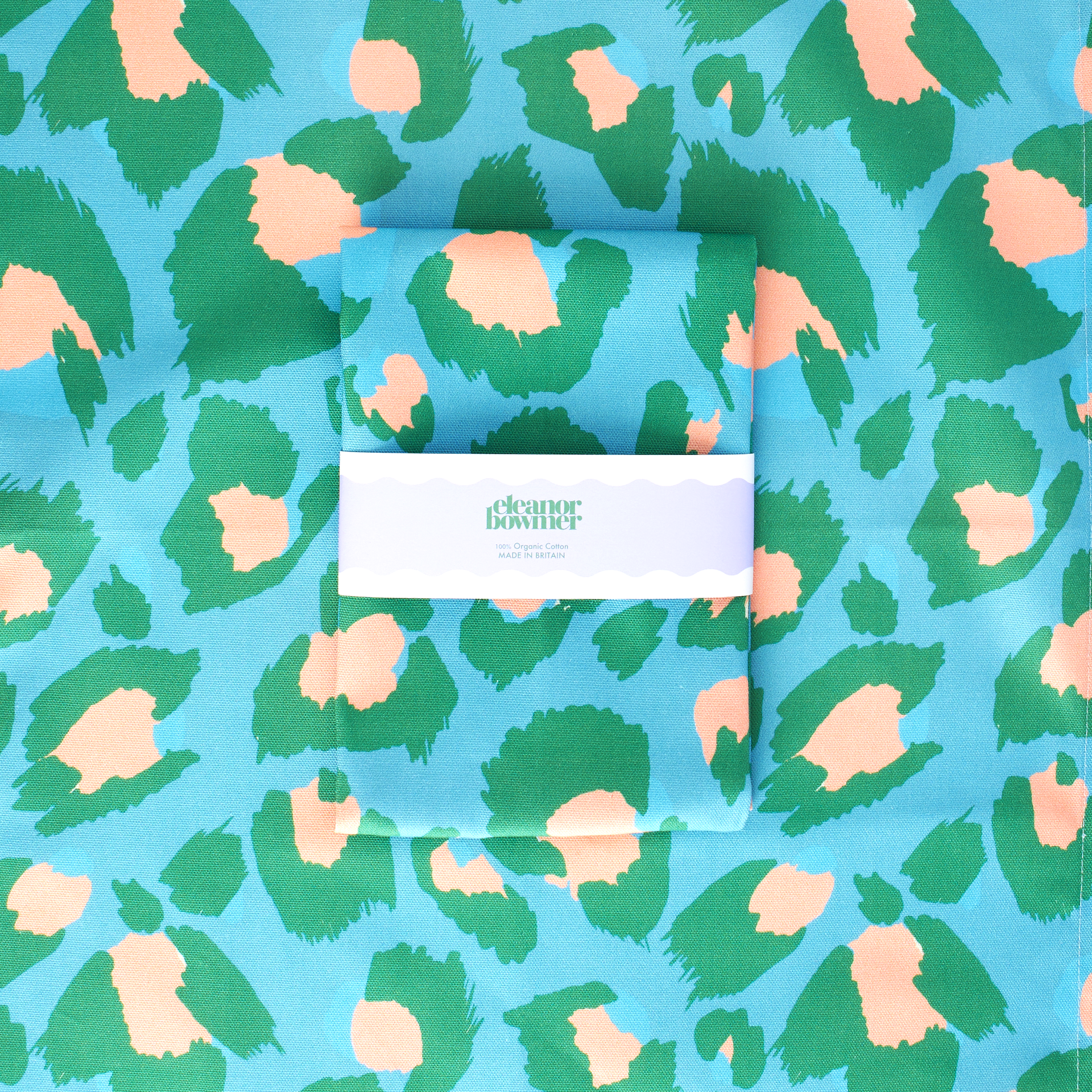 Torchon Léopard Bleu & Vert