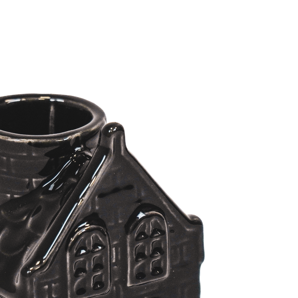 Bougeoir - Maison - Céramique - Noir - 6x5,5x11cm | Designproducten en originele cadeaus