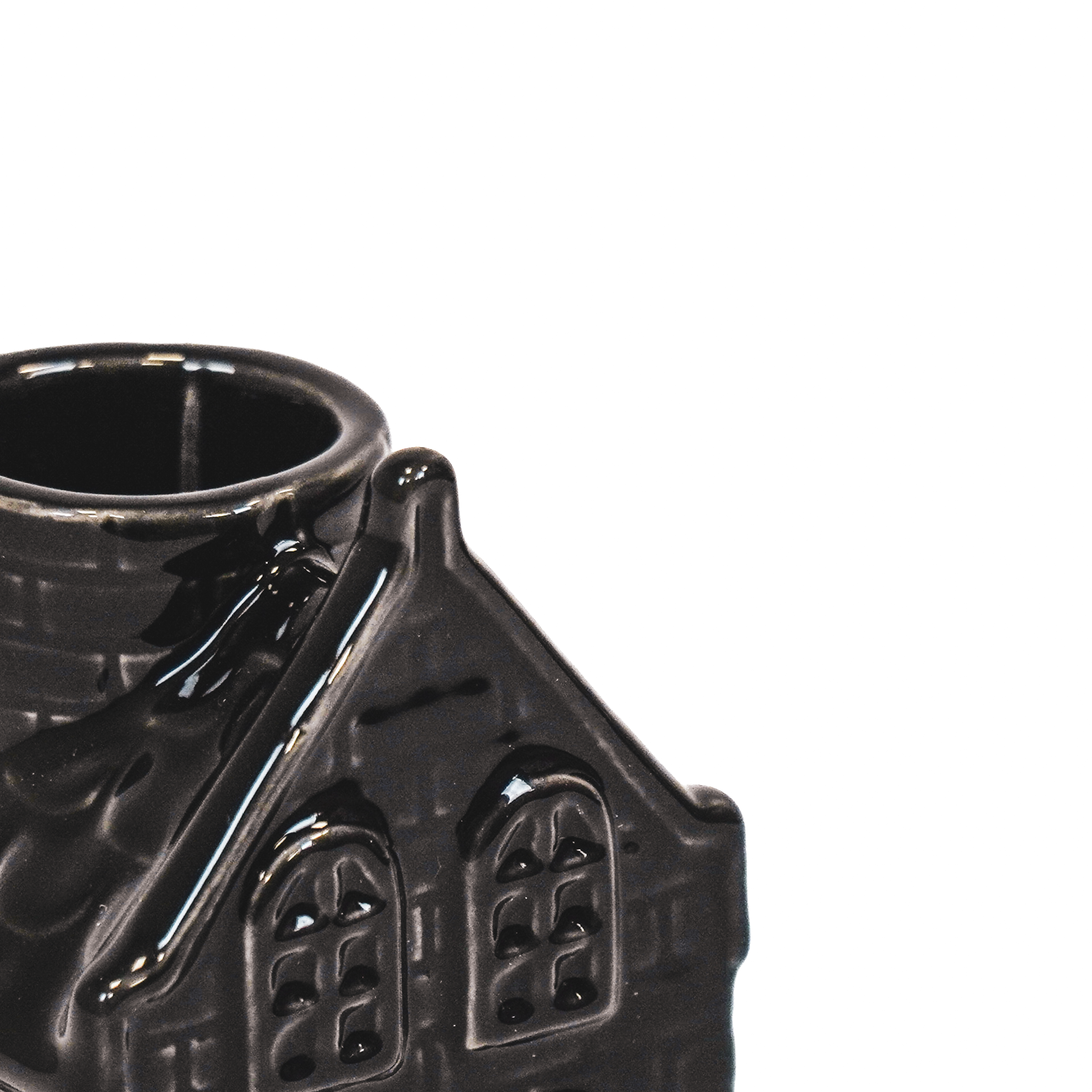 Bougeoir - Maison - Céramique - Noir - 6x5,5x11cm | Designproducten en originele cadeaus