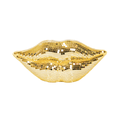 Ornament – ​​Disco – Lippen – Glas – Gold – 29 x 10 x 13,5 cm