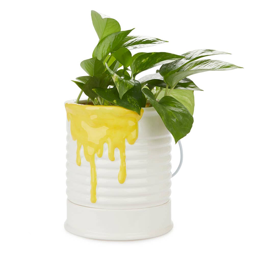 Pot de fleurs jaune 18,2 cm