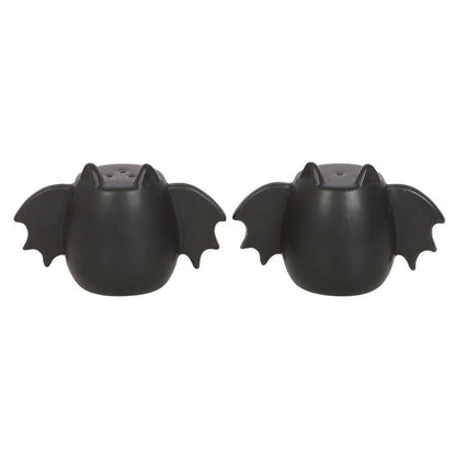 Salières et poivrières ailes de chauve-souris gothiques pour Halloween
