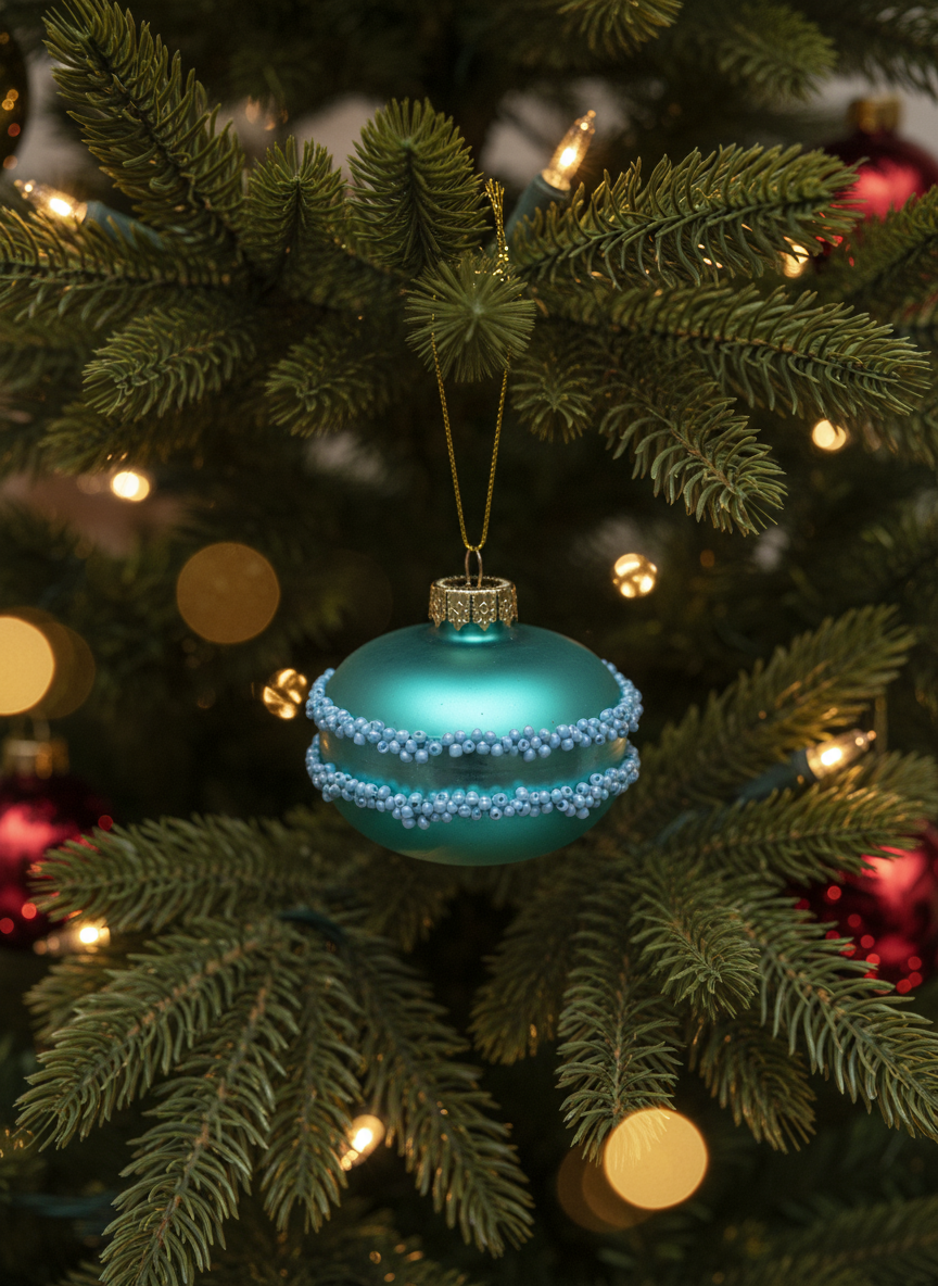 Boule de Noël Macaron Bleu | Objetos de diseño y regalos originales