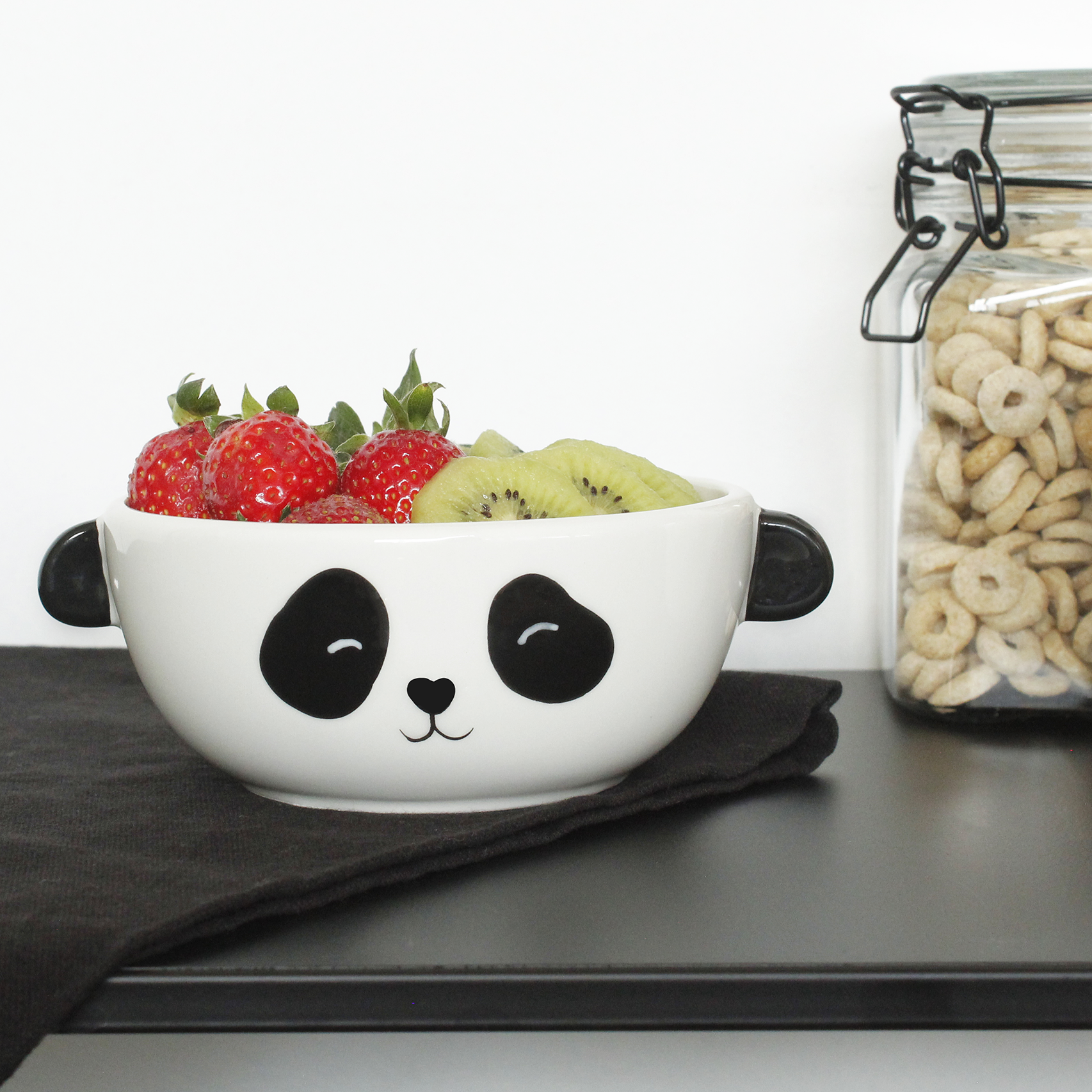Bol à céréales panda en céramique | Design-lahjat ja sisustustuotteet