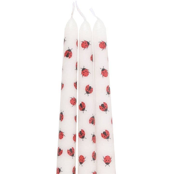 Ensemble de 3 bougies imprimées coccinelles