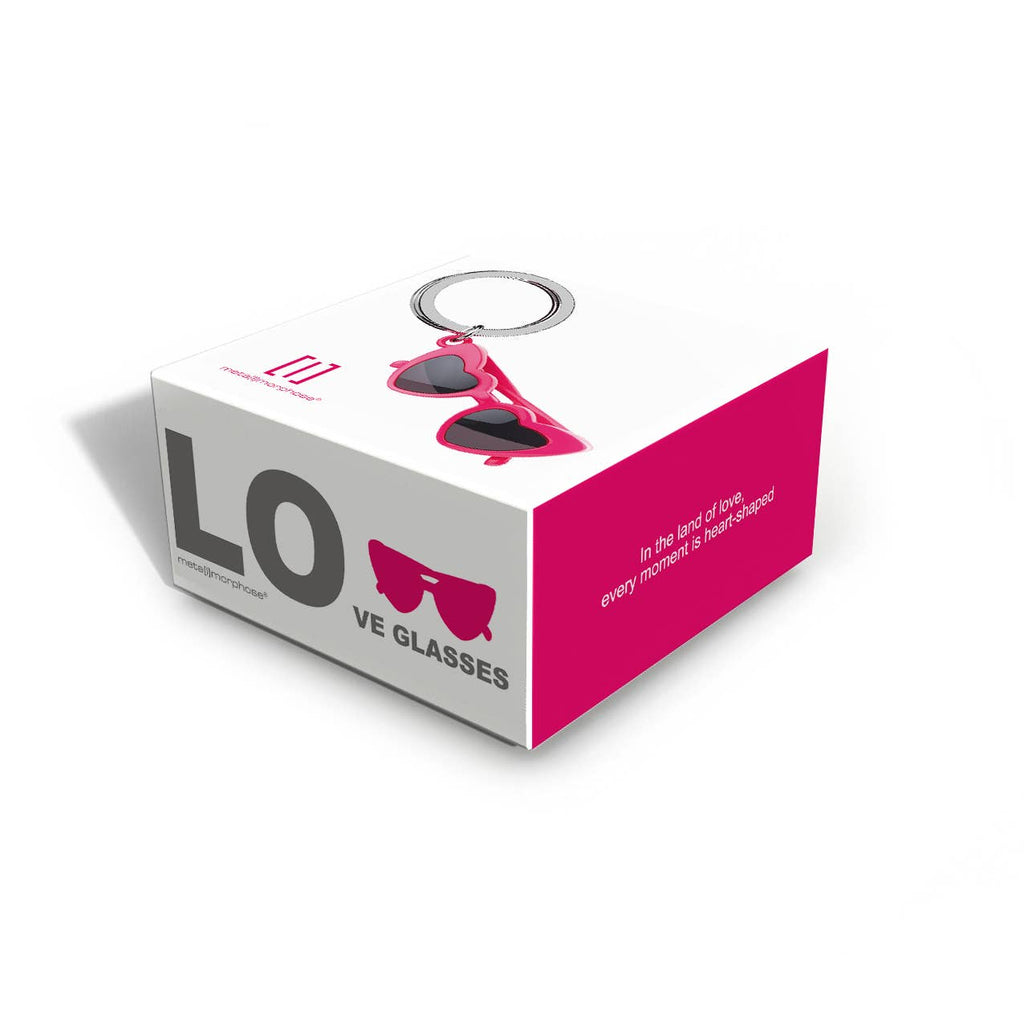Schlüsselanhänger Herzbrille