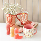 Mug en Forme de Botte de Cowboy – Rose | Design-lahjat ja sisustustuotteet