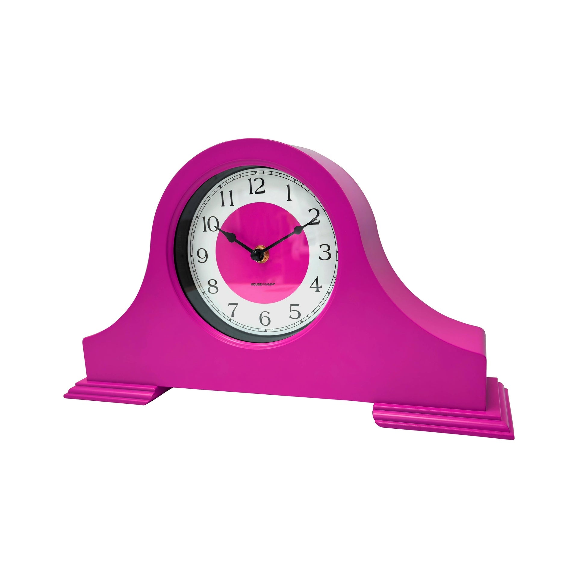 Horloge - Pendule de cheminée - Rose néon - 36x8,5x20 cm