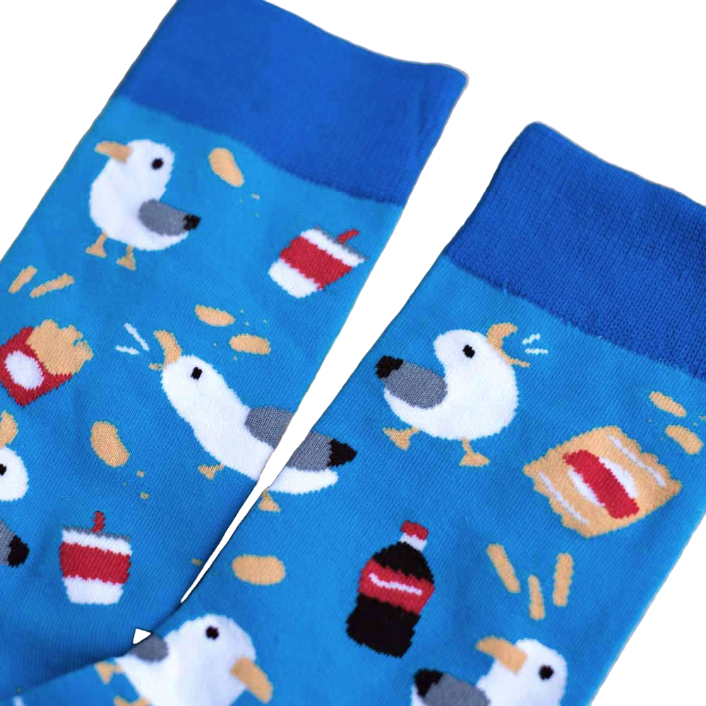 Chaussettes - Mouettes et snacks | Design e regali originali
