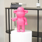 Ornement - Figurine Singe Hang Loose 'La Légende' - Résine de poly - Rose - 33x21x50cm | Design e regali originali