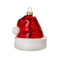 Ornement de Noël Bonnet du Père Noël en verre, 8,5 cm – Holly & Jolly