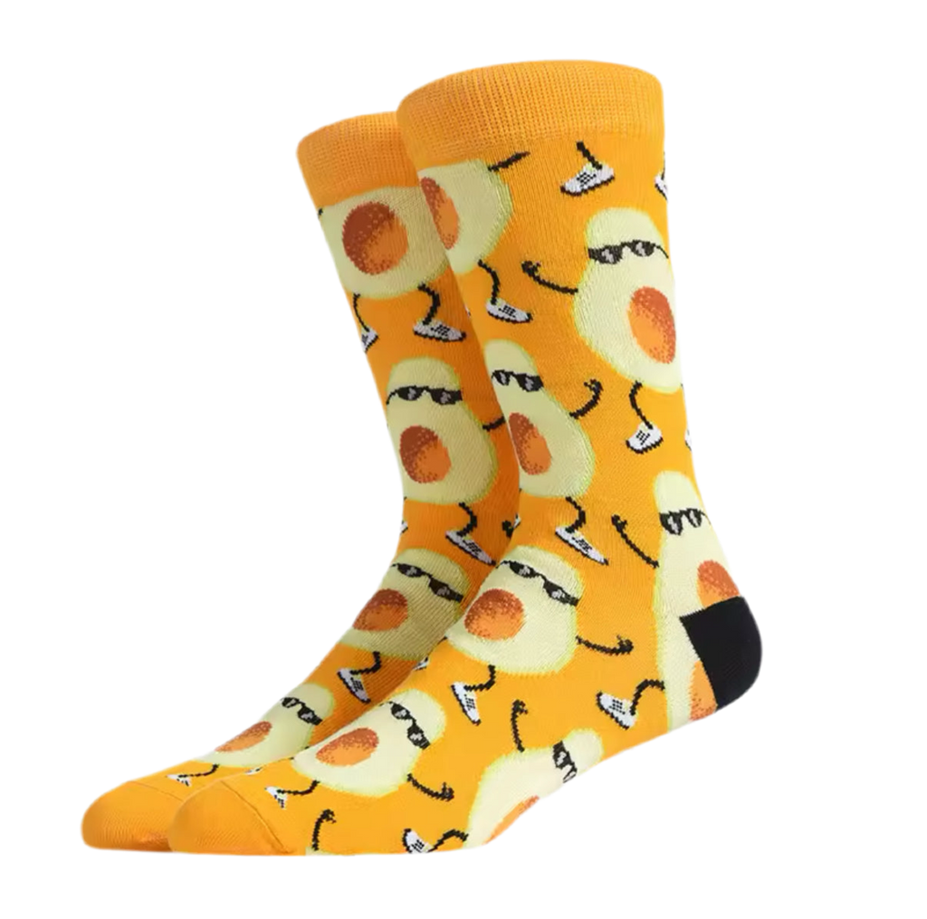 Design-lahja – chaussettes funky avocat mrcol