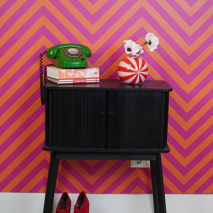 Vase - Swirl Flower Vase - Red/Pink - 15x15x15cm