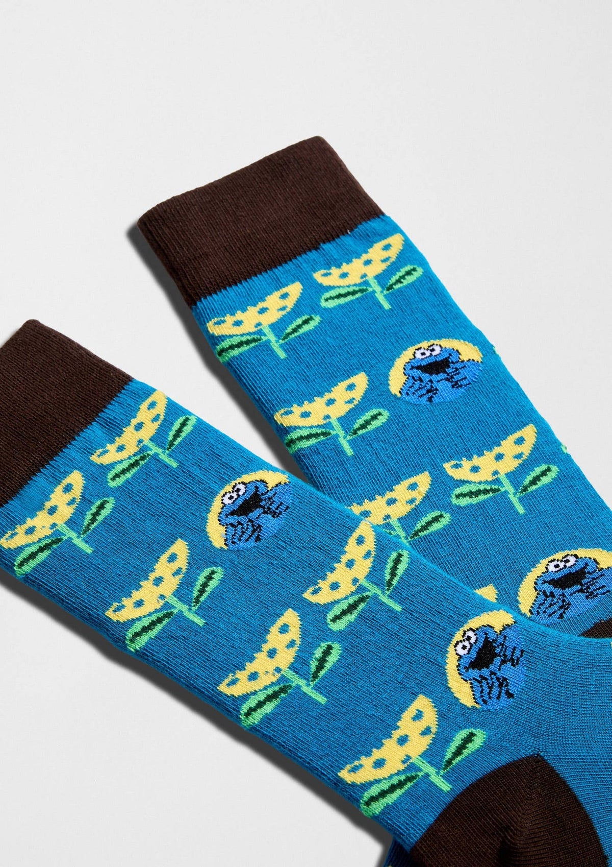 BeSesameStreet Cookie Monster Fleur - coton biologique