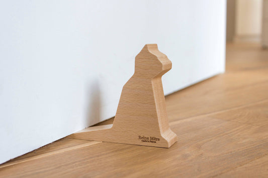 Wooden Doorstop - Cat Sachat