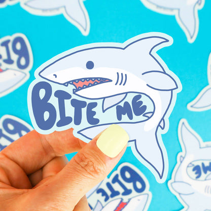 Autocollant Requin "Bite Me"