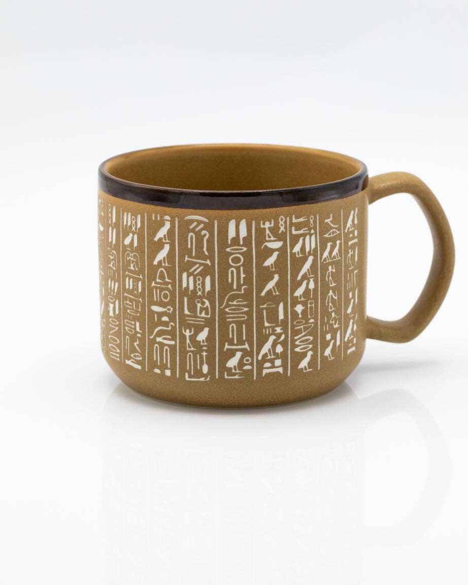 Oggetto regalo di design – Mug Gravée à la Main Hiéroglyphes (430 ml) – produit scientifique Cognitive Surplus EU, vue 1