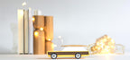 Voiture en Bois Candycar World - Break avec Planche de Surf