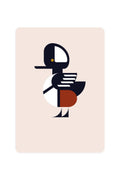 Carte postale avec Harle à capuchon